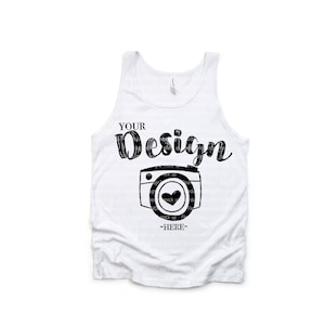 Bella Canvas 3480 White Unisex Tank Mock Up White Tank Mockup  3480 MockUp Bella Canvas Tank MockUp Unisex Tank Mockup