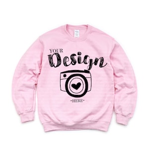 Gildan 18000 Heavy Blend Crewneck Sweatshirt Light Pink Sweatshirt Mockup 18000 Mock Up Flat Lay Gildan Mockups Sweatshirt Mockup