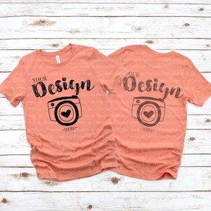 Front and Back Tshirt Mockup Bella Canvas 3001 Sunset bella canvas 3001 mockup T-shirt Mockup Unisex Tee Mockup