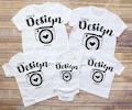 Family Blank White T-Shirt Bella Canvas 3001/3001t/100b White Mock Up Shirts Family Flat Lay bella canvas mockups toddler