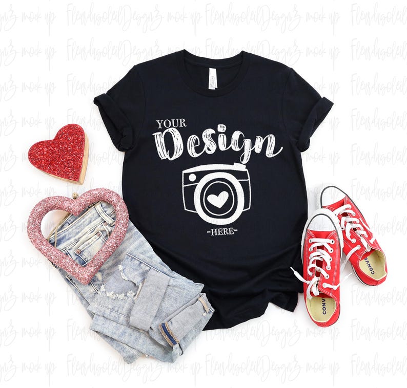 VALENTINES Mock Up BUNDLE| Valentines day Bundle 3001 Mockup | 3001 Mock Up | Bella Canvas Mockup Valentines | 3001 Valentines Mockup image 8
