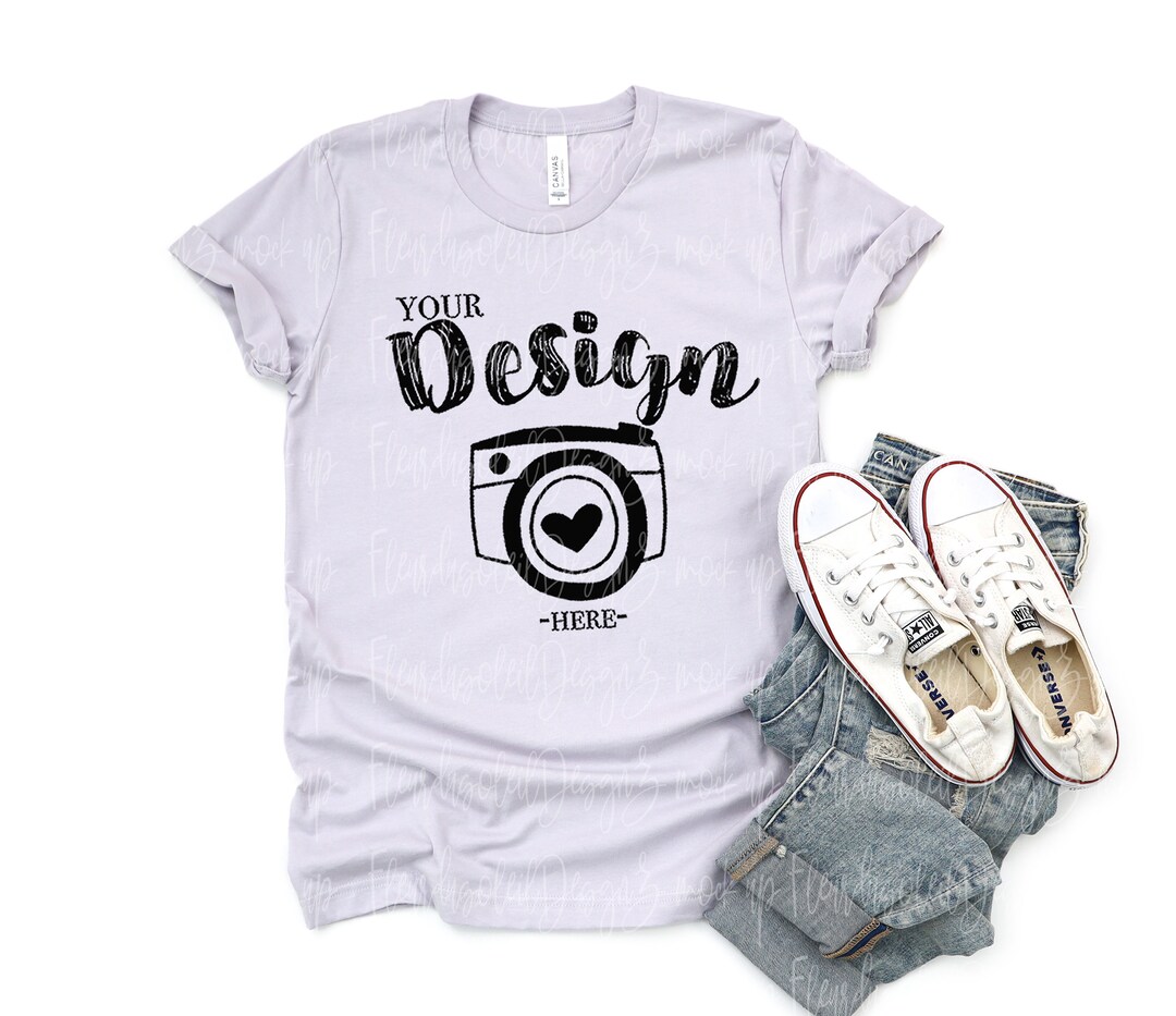 Bella Canvas 3001 Lavender Dust Bella Canvas 3001 Mockup - Etsy