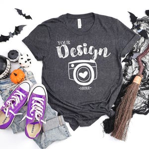 Bella Canvas 3001 Tshirt mockup bundle Halloween Bella Canvas 3001 HALLOWEEN Shirt Mock up Halloween 3001 Mockup Bundle image 4