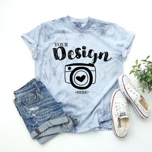 Comfort Colors 1745 Ocean | cc1745 Ocean Mockup | Comfort Color Mockup | Tye Dye Tshirt Mockup | Comfort Colors Color Blast