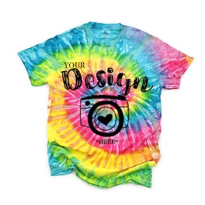 t-shirt mock ups | Colortone Mock Up | Tie-Dye CD100 Saturn T-shirt Mock Up | Tie Dye Mock Up