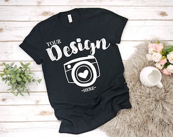 bella canvas mockup women bella canvas 3001 mockup  bella canvas t shirt mockup 3001 BLACK