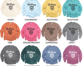 12 x Comfort Colors 6014 mock up Comfort Colors Mockup Bundle Long Sleeve Mockup Bundle 6014 Mockups Comfort Colors 6014 Mockup Bundle