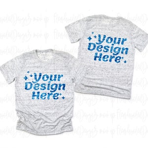 Front and Back Bella Canvas 3650 White Marble Unisex Poly T-shirt Bella Canvas Mockup Women Tshirt Mockup