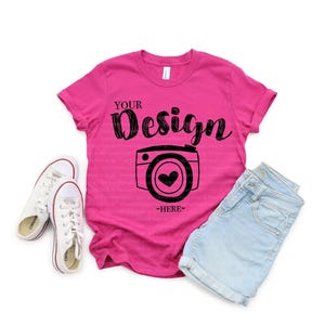 Bella and Canvas 3001Y tshirt Mockup | Youth Shirt Mockup | Blank Shirt Mockup | Summer Mockup | t shirt Mock up | 3001Y White Mockup image 3
