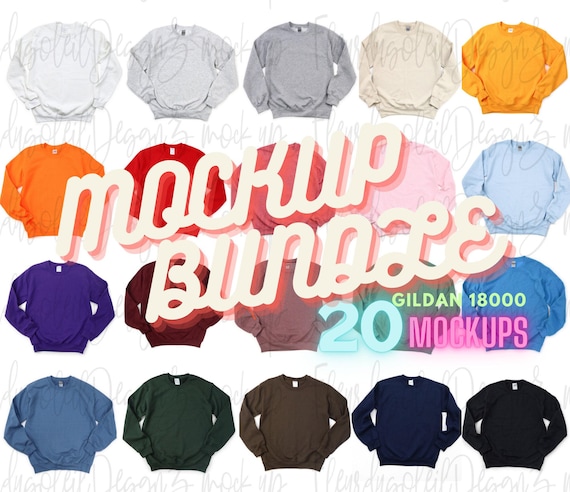 Gildan 18000 Shirt Mockup Bundle | G180 Mega Mockup Bundle | tshirt Mockup | Gildan 18000 Sweatshirt Mockup | Fall Mockup