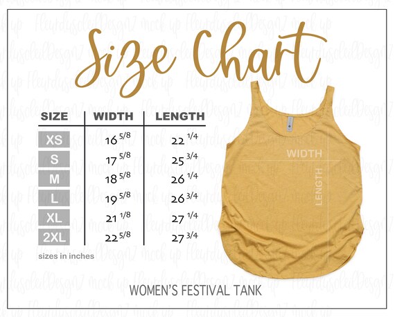 Next Level 5033 Size Chart | Next Level Women's Festival