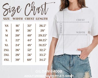 Gildan 64000 Size Chart Gildan 64000 Mockup Gildan Sizes Flat Lay Mockup T-Shirt Size Chart Gildan Softstyle Shirt Size Chart