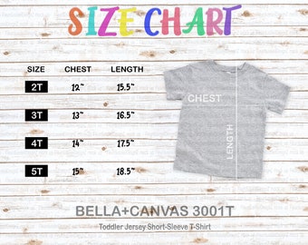 children's t shirt measurements