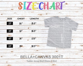 kids shirt size chart