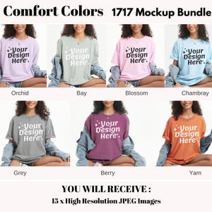 Comfort Colors 1717 Mockup Bundle Comfort Colors C1717 Tshirt Mockup Bundle CC 1717 T-Shirt Mock-up Bundle Real Model mockups image 4