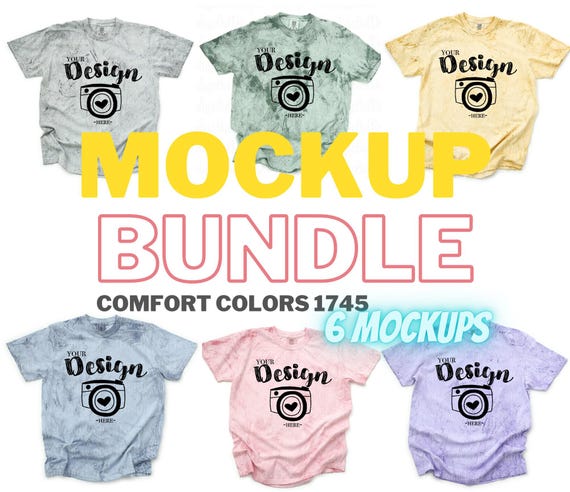 Comfort Colors 1745 bundle | cc1745 bundle Mockup | Comfort Color Mockup bundle | Tye Dye Tshirt Mockup bundle | Comfort Colors Color Blast