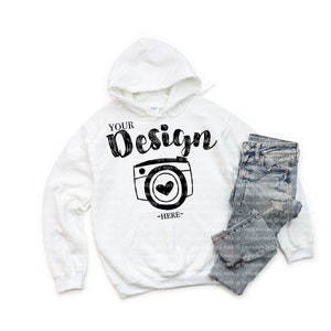 Gildan 18500 Mockup White Hoodie Mockup Hoodie Mockup Spring Mockup White Gildan Hoodie Mockup Sweatshirt Mockup Shirt Mockup