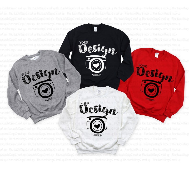 Download Gildan 18000 Crewneck Sweatshirt Mockup 18000 Mock Up | Etsy