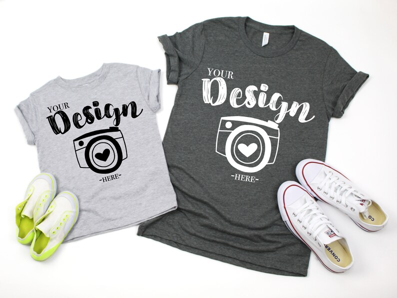 Download Family Graphic T Shirt Mock Up Two T Shirt Product Display | Etsy