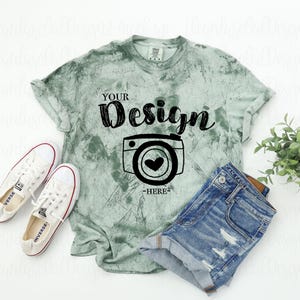Comfort Colors 1745 Fern | cc1745 Fern Mockup | Comfort Color Mockup | Tye Dye Tshirt Mockup | Comfort Colors Color Blast