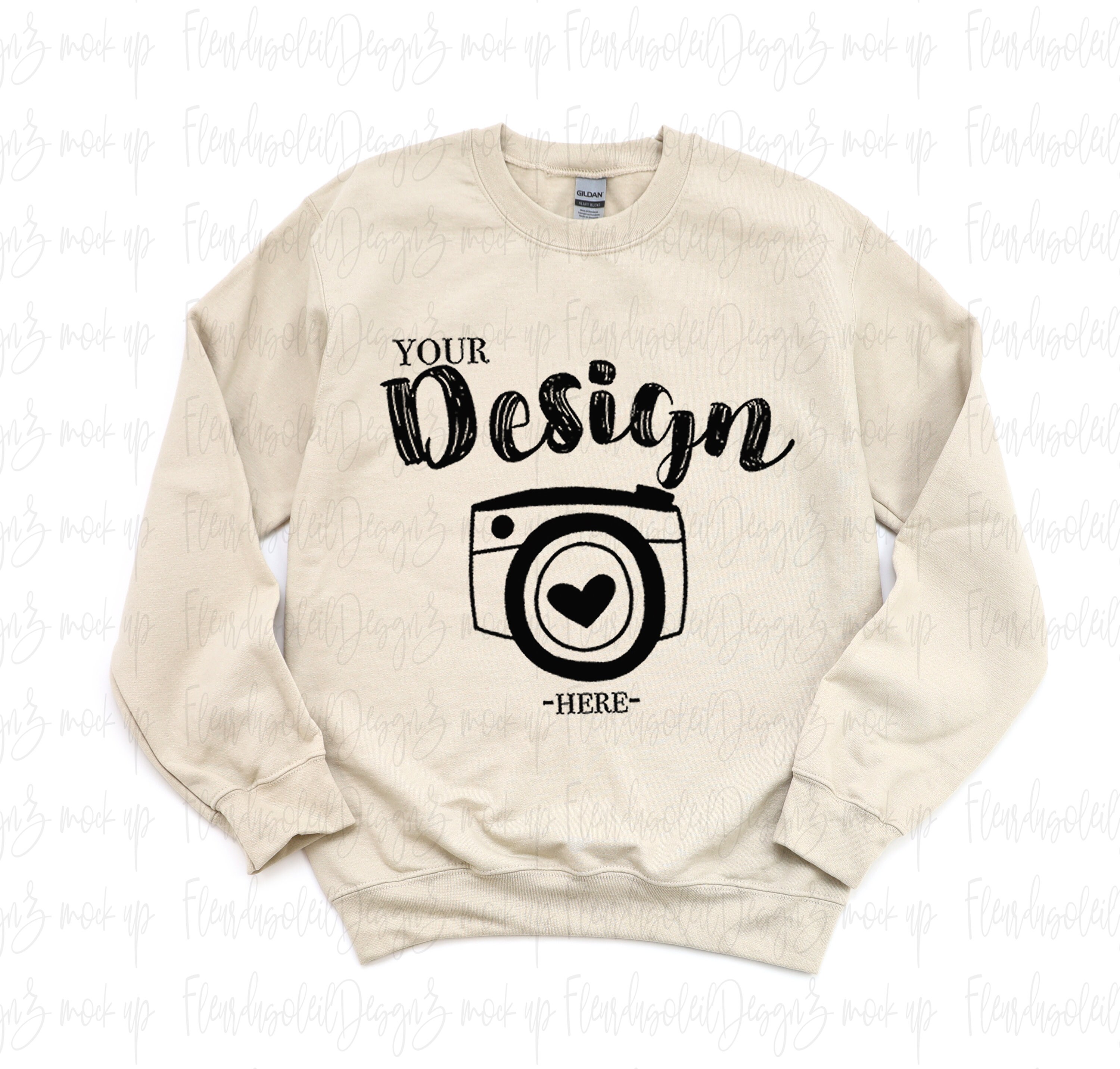 gildan crewneck sweatshirt sand