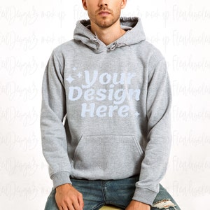 Gildan 18500 Mockup Gildan Hoodie Mockup Sweatshirt Mockup Fall Mockup Shirt Mockup Hoodie Mockup Sport Grey Hoodie Mockup Model