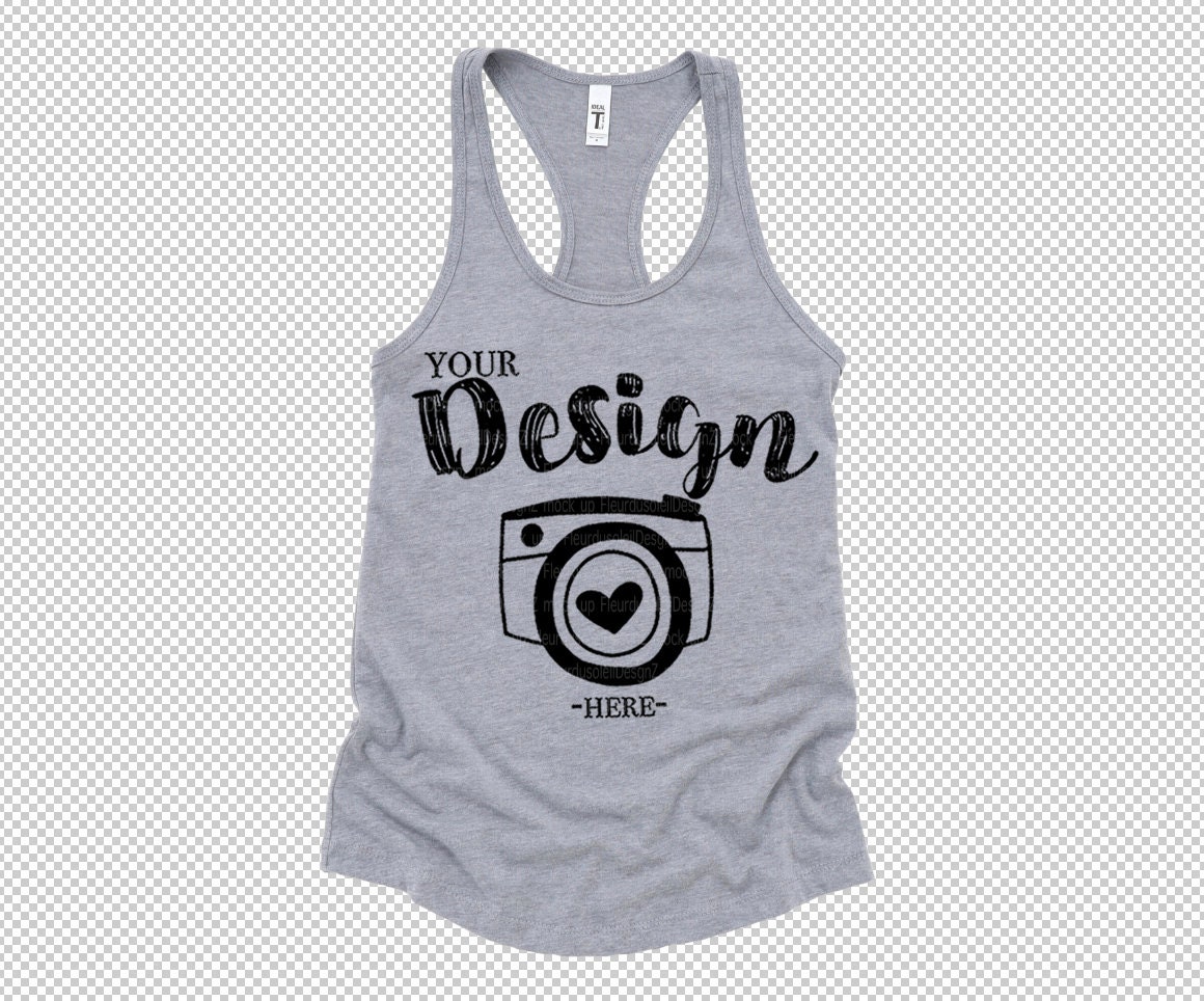 PNG Next Level 1533 Heather Grey Tank 