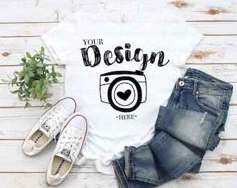 Summer T-shirt Mockup | Bella Canvas Mockup | Bella Canvas 3001 White Mockup | bella canvas mock ups