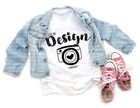 Toddler T-Shirt Mockup Bella Canvas 3001T | Flat Lay Boy Shirt Mockup | White Tee Shirt Product Display | Kids Apparel Mockup for Etsy