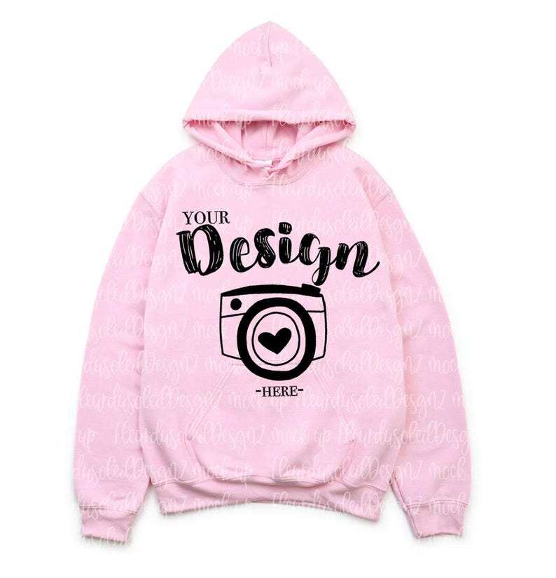 Gildan 18500 Hoodie Mockup Bundle | Flat Lay Sweatshirt Mockups | G185 Hooded Sweater | Simple White Background Mock image 10