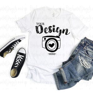 Mens Shirt Mockup | Flat Lay Bella Canvas 3001 Mockup | Bella and Canvas t-shirt Mockup | Fall Mockup | Male Styled Mockup | Man Shirts image 6