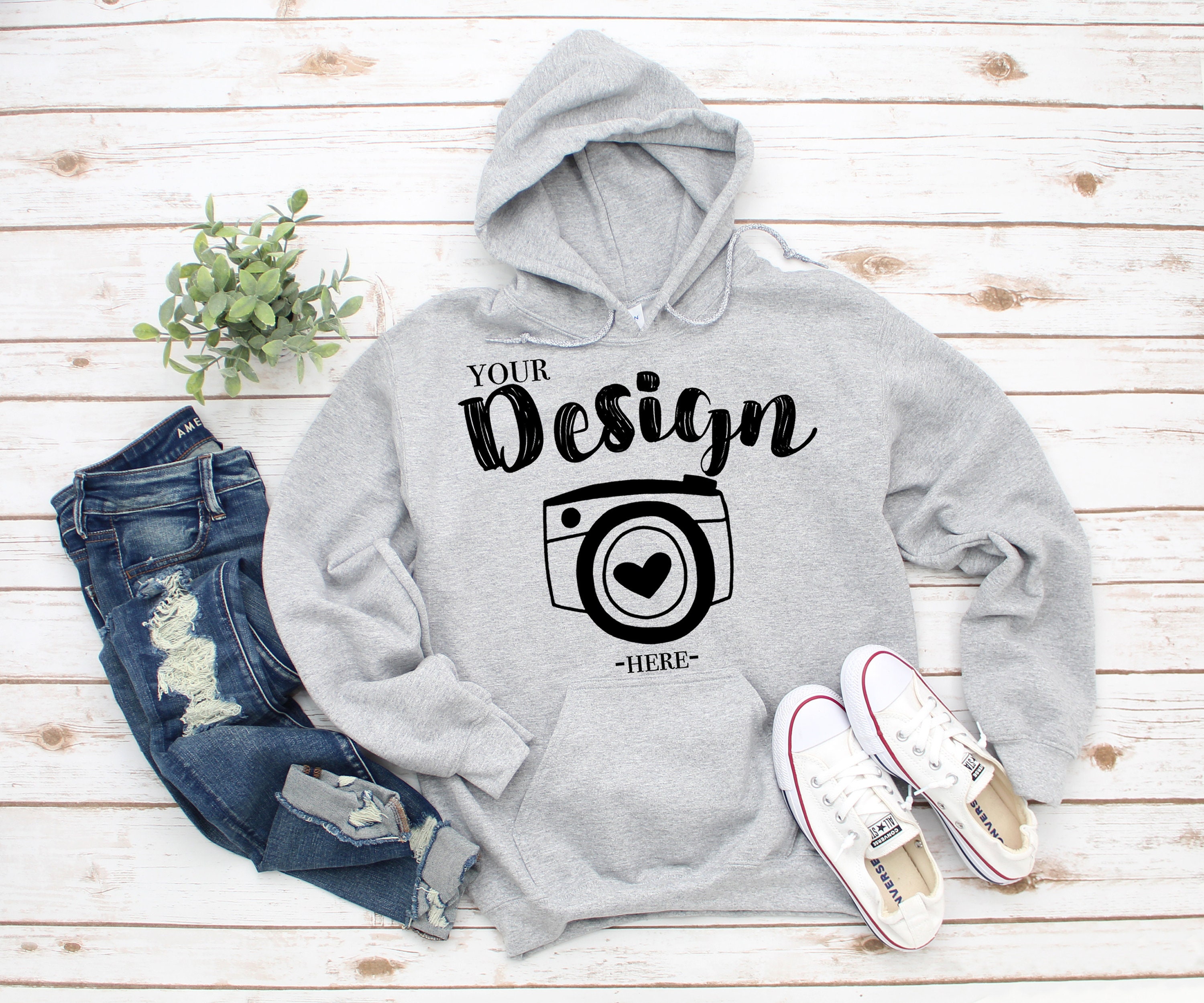 Gildan 18500 Hooded Sweatshirt Brand Sport Grey Hoodie Mockup Etsy