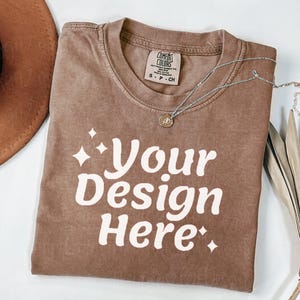 Comfort Colors 1717 Espresso T-Shirt mockup Comfort Colors mockup Short Sleeve Shirt BOHO t shirt mockup