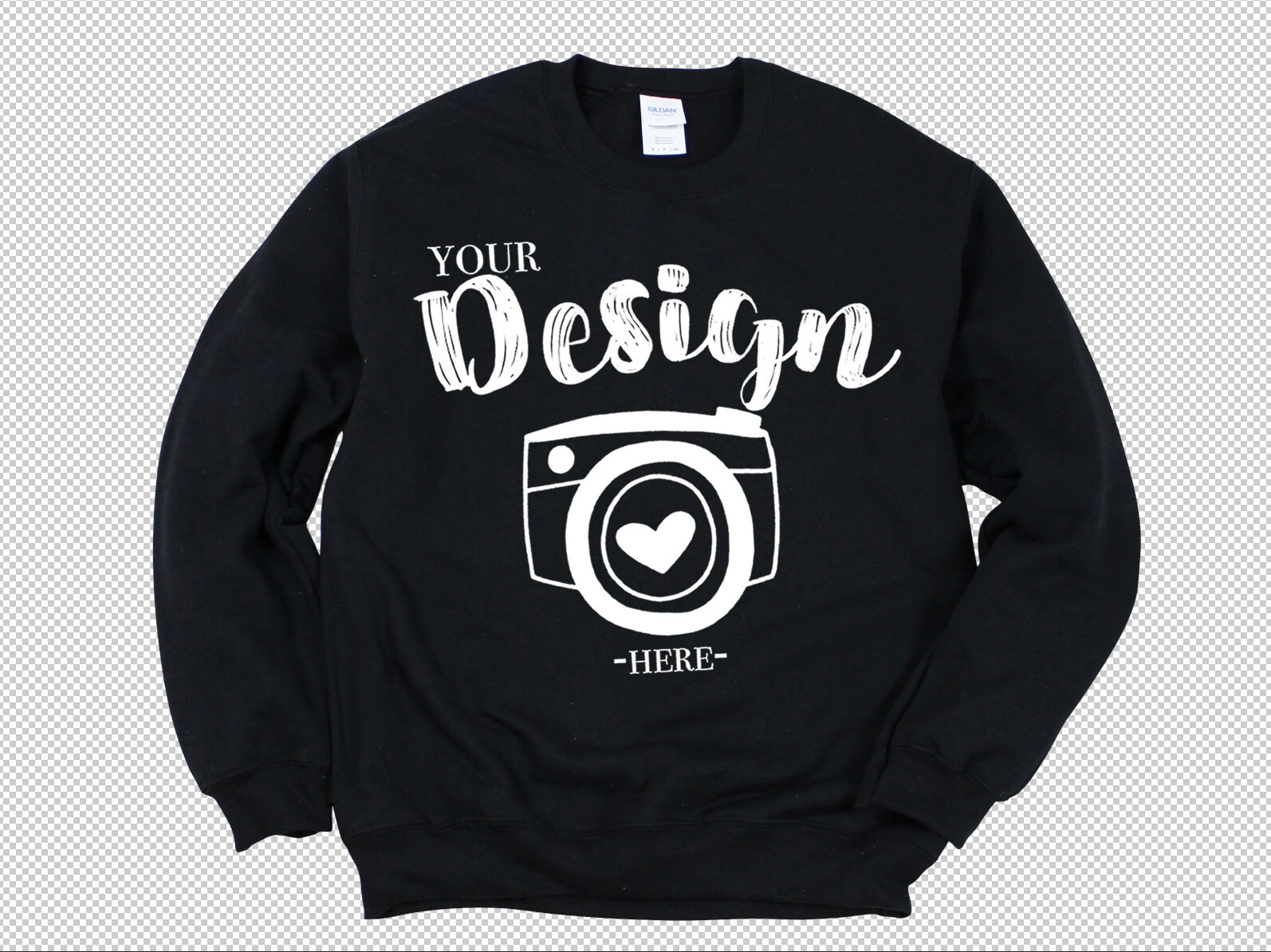 PNG Gildan 18000 Heavy Blend Crewneck Sweatshirt black Mock Up | Etsy