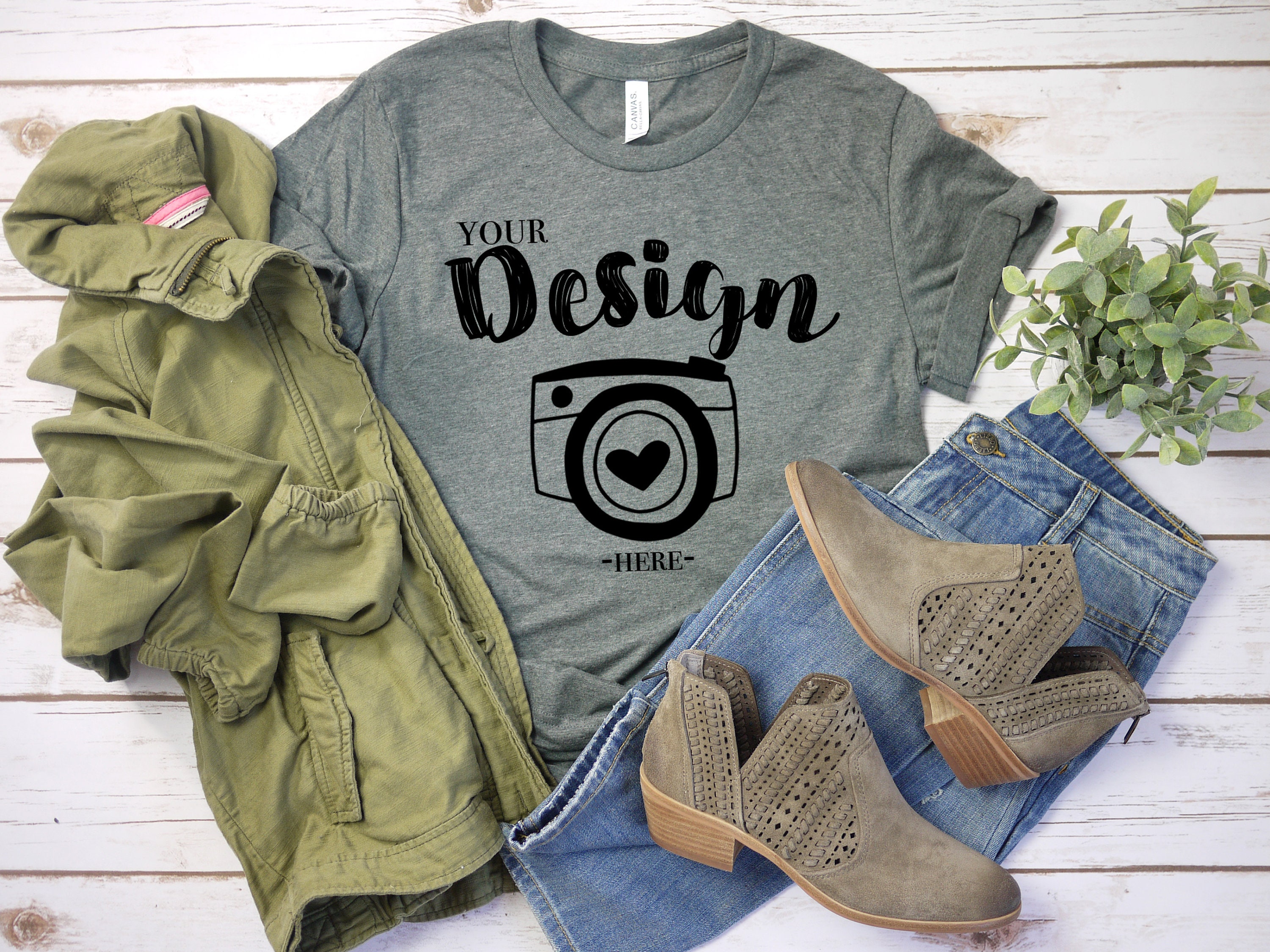Download Bella Canvas 3001 Deep Heather Flat Lay Mockup Mock Up Mock | Etsy