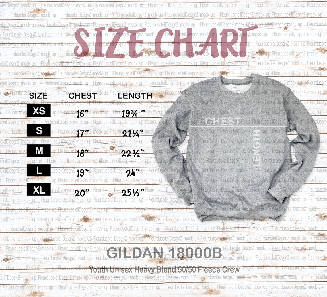 gildan child size chart