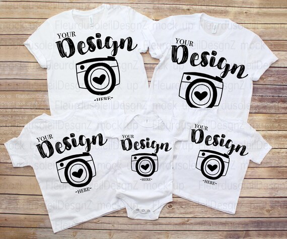 Family Blank White T-shirt Bella Canvas 