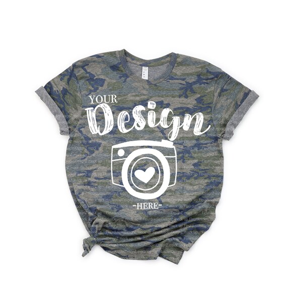 LAT 6901 Vintage Camo Unisex T-shirt Mock up LAT Mock up Tshirt
