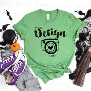 Bella Canvas 3001 Tshirt mockup bundle Halloween Bella Canvas 3001 HALLOWEEN Shirt Mock up Halloween 3001 Mockup Bundle image 6