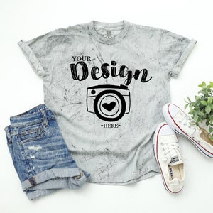 Comfort Colors 1745 Smoke | cc1745 Smoke Mockup | Comfort Color Mockup | Tye Dye Tshirt Mockup | Comfort Colors Color Blast