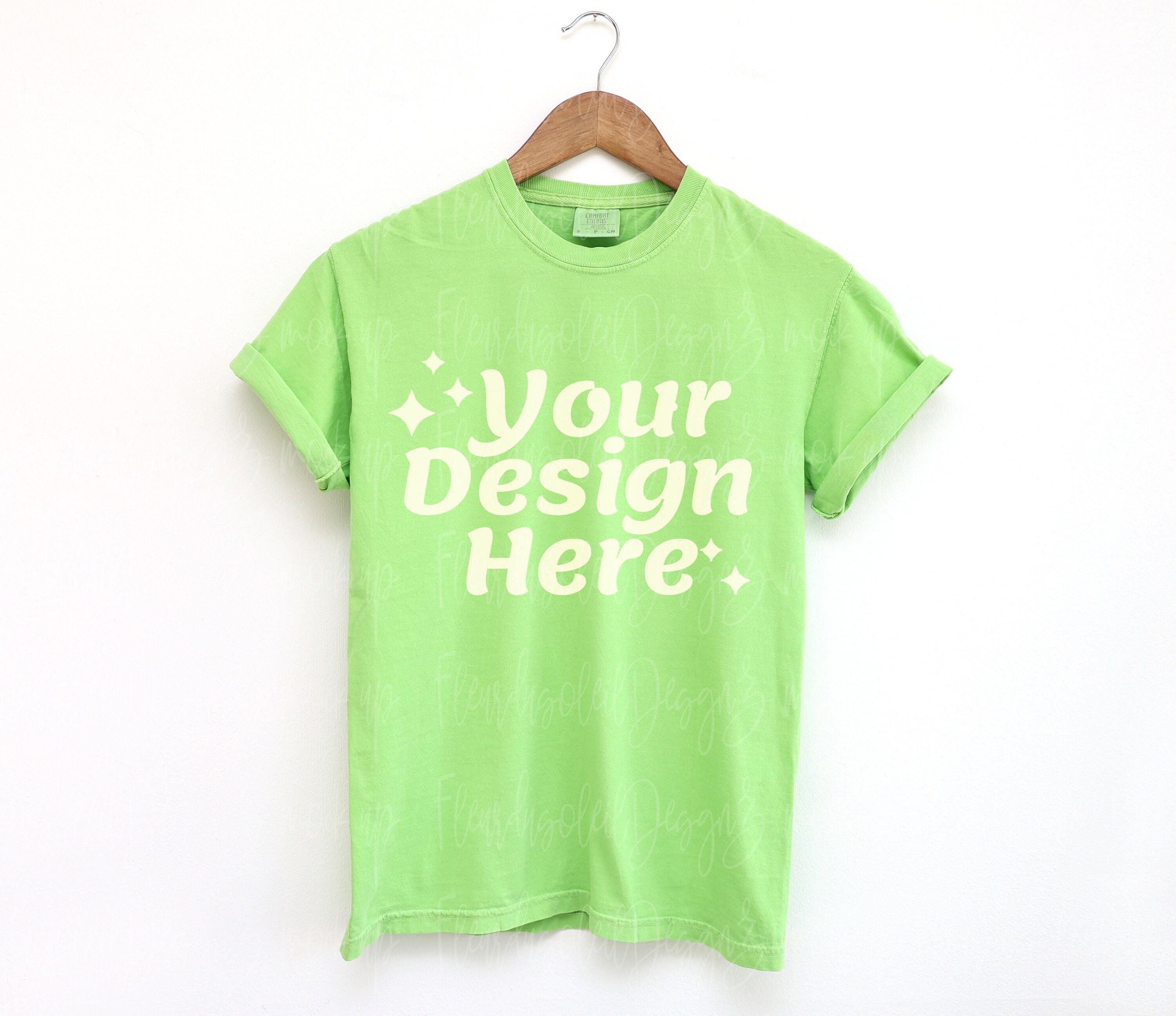 Comfort Colors 1717 Kiwi Adult Heavyweight RS T-shirt Mockup