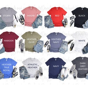 Mens Shirt Mockup | Flat Lay Bella Canvas 3001 Mockup | Bella and Canvas t-shirt Mockup | Fall Mockup | Male Styled Mockup | Man Shirts image 2