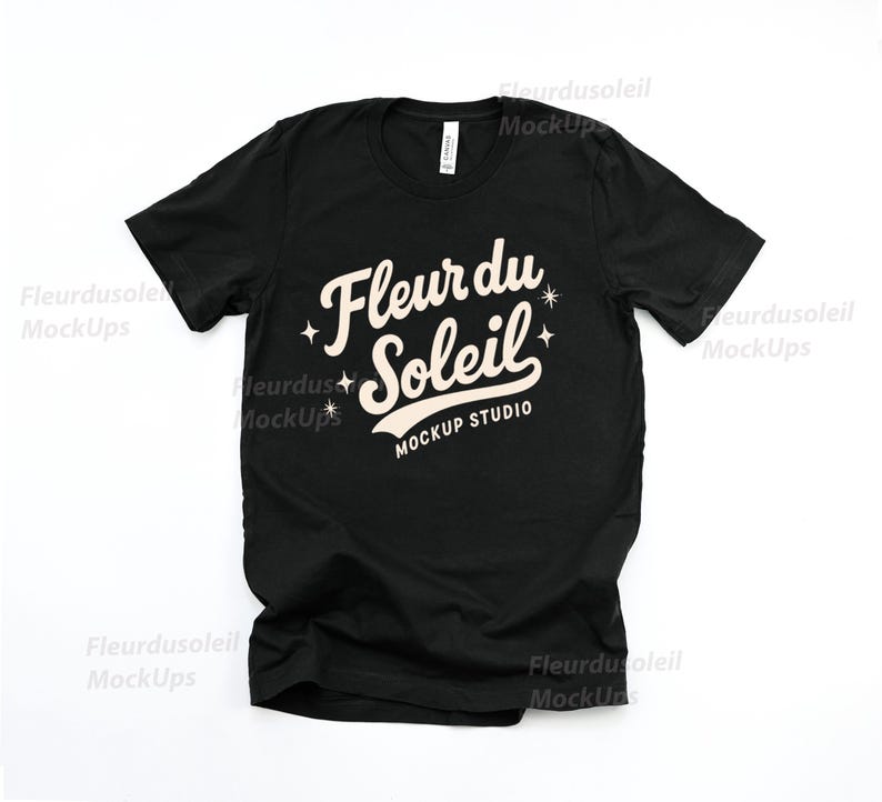 Bella Canvas 3001 Black Flat Lay Mockup, Mock Up, Mock Up, Flat Lay, Bella Canvas mock up,T-shirt Mockup,Unisex Tee Mockup