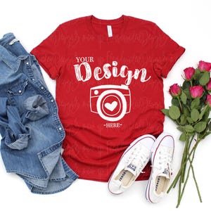 VALENTINES Mock Up BUNDLE| Valentines day Bundle 3001 Mockup | 3001 Mock Up | Bella Canvas Mockup Valentines | 3001 Valentines Mockup image 10