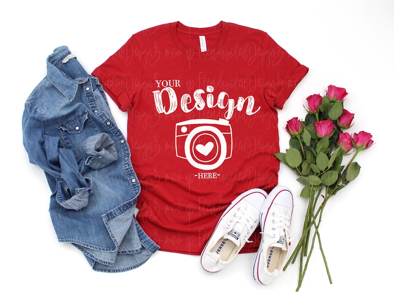 VALENTINES Mock Up BUNDLE| Valentines day Bundle 3001 Mockup | 3001 Mock Up | Bella Canvas Mockup Valentines | 3001 Valentines Mockup image 10