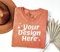 Comfort Colors C1717 Yam Shirt Mockup Comfort Colors Yam Mockup Halloween Comfort Color 1717 flat lay