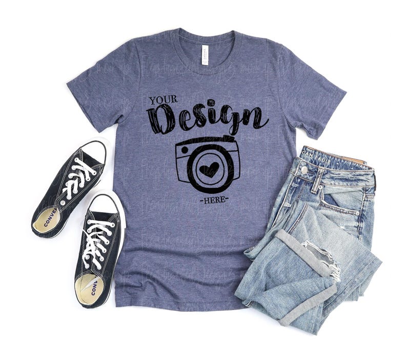Mens Shirt Mockup | Flat Lay Bella Canvas 3001 Mockup | Bella and Canvas t-shirt Mockup | Fall Mockup | Male Styled Mockup | Man Shirts image 7
