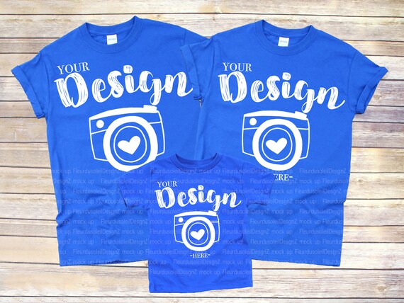 Family Blank T Shirt Gildan 500 Bella Canvas 3001t Royal Mock Etsy