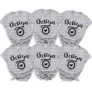 Bella Canvas 3001 Mock Up Family t-shirt mockup bella canvas group Athletic Heather t-shirt mockup