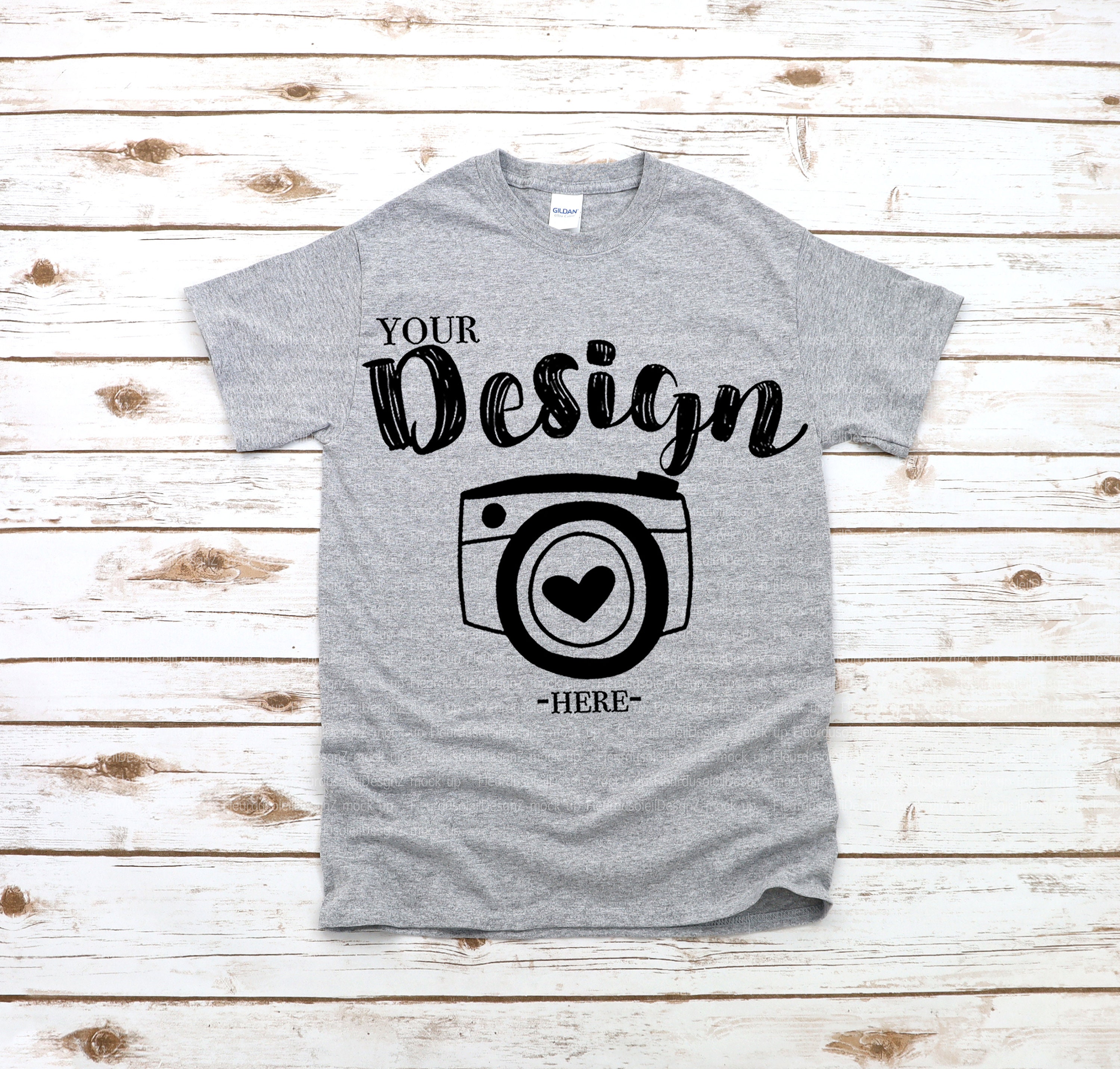 Download Sport Grey Gildan Ultra Cotton T Shirt 2000 Tshirt Mockup Etsy